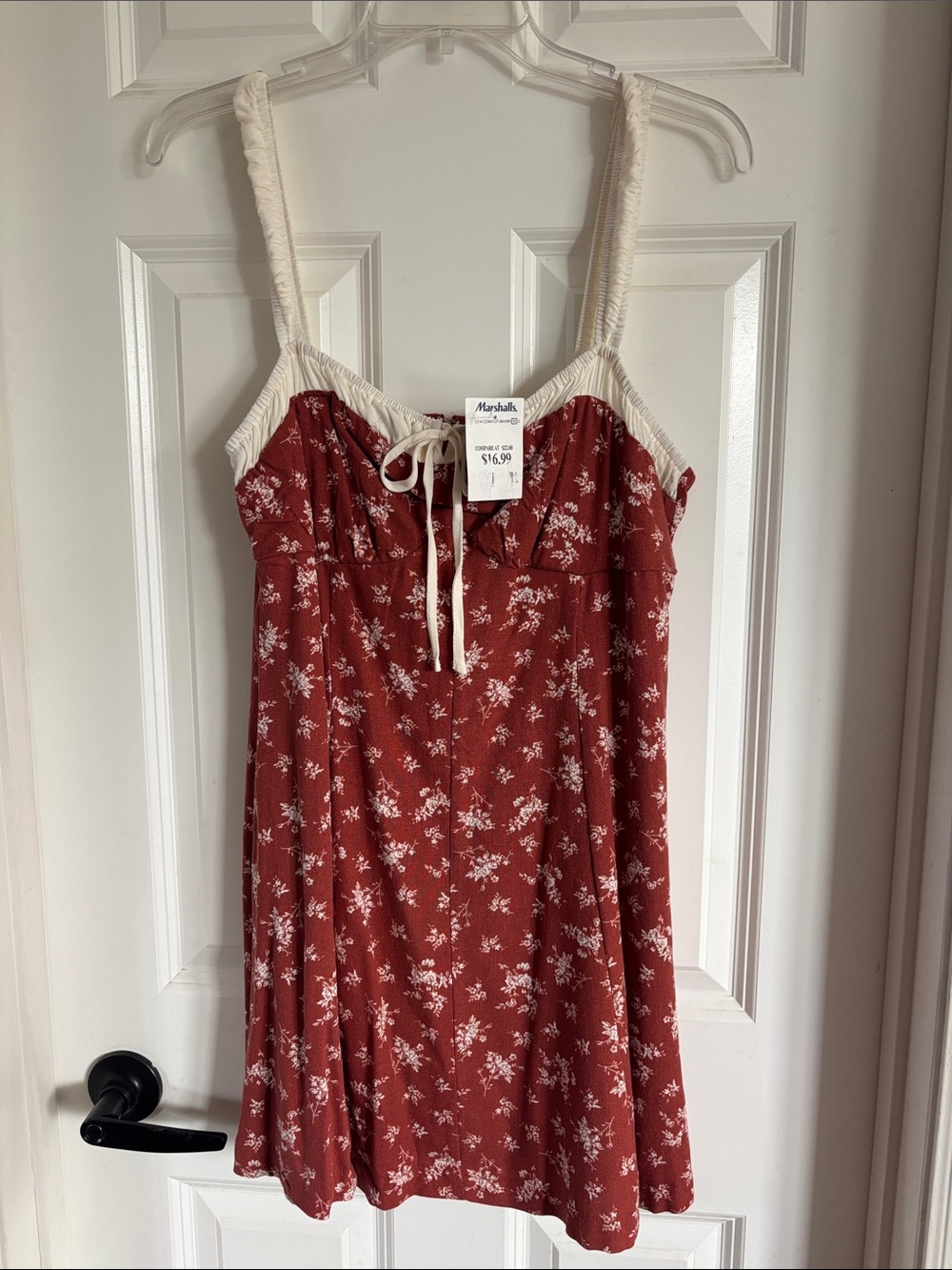 Marshalls Rust Floral Slip with Cream Trim